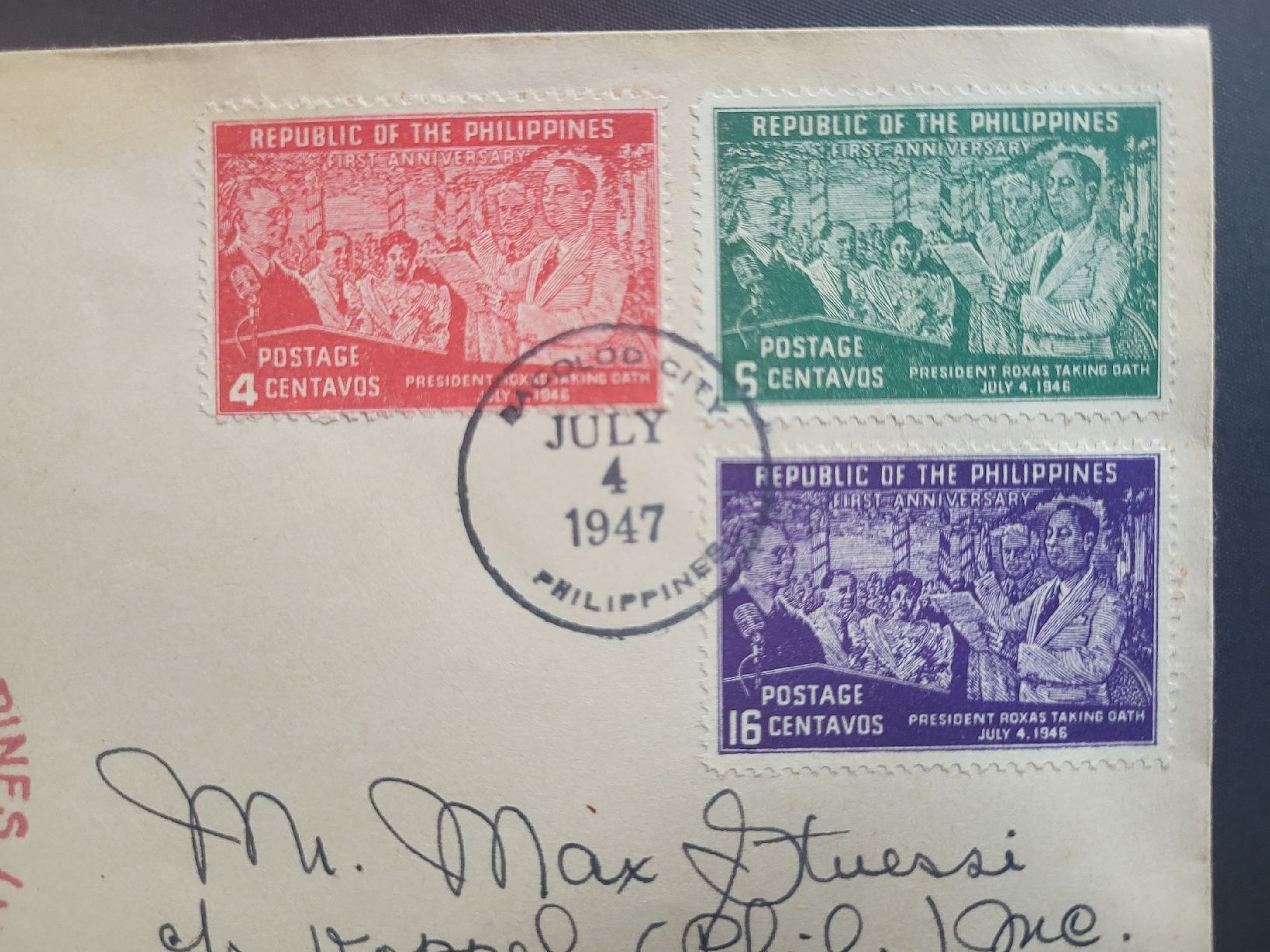 Tutti i francobolli: 1947, Philippinen  -  Briefumschlag  – Usato da stäfa venduto da brandy66 2