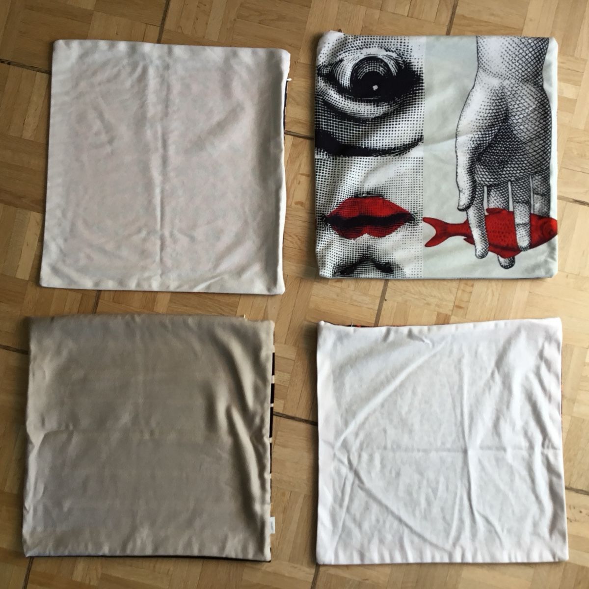 Bettwäsche: 4 housses coussin 45x45cm – Gebraucht aus Fribourg von ficelle_de_luge 1