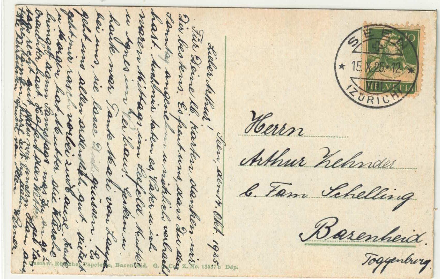 Cartoline postali: Bazenheid - Bahnhofquartier - coloriert – Usato da Ettingen venduto da Kartenplanet 1