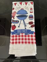 BBQ Party Kitchen Towel - Summer Grilling Fun Design