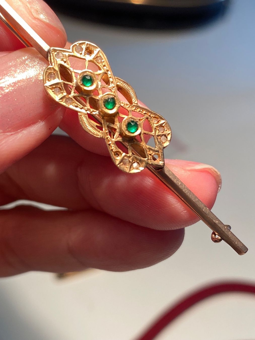 Spille & Fermagli: Antike Art Deco 14K Gold Brosche Ca. 1930 – Usato da niederbipp venduto da Esbenz 9