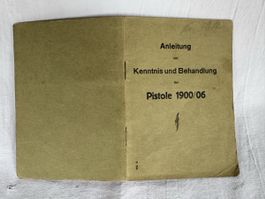 Livre règlement pistolet Luger militaire Suisse pistole