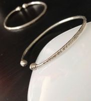 2er-Set - Armband Armreif aus Silber mit schöner Gravur 🌙