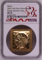 Happy Valentine's Day / Gold Condom Medal