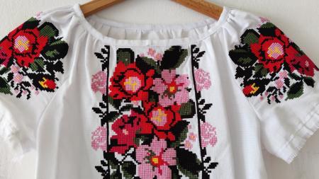 Folklore Ethno Tunika Bluse Shirt Stickerei Baumwolle S NEU