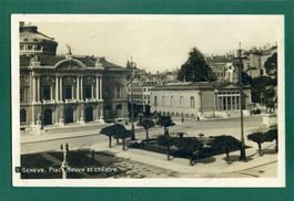 Genève - Place Neuve et Théâtre, 1925, gelaufen