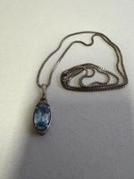 Silberkette mit Aquamarinanhänger
