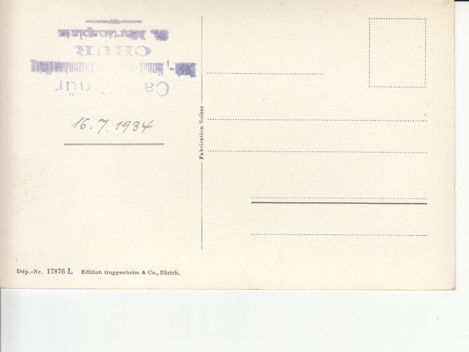Ansichtskarten: Chur 1934 – Gebraucht aus Bürglen TG von StampGraf 1