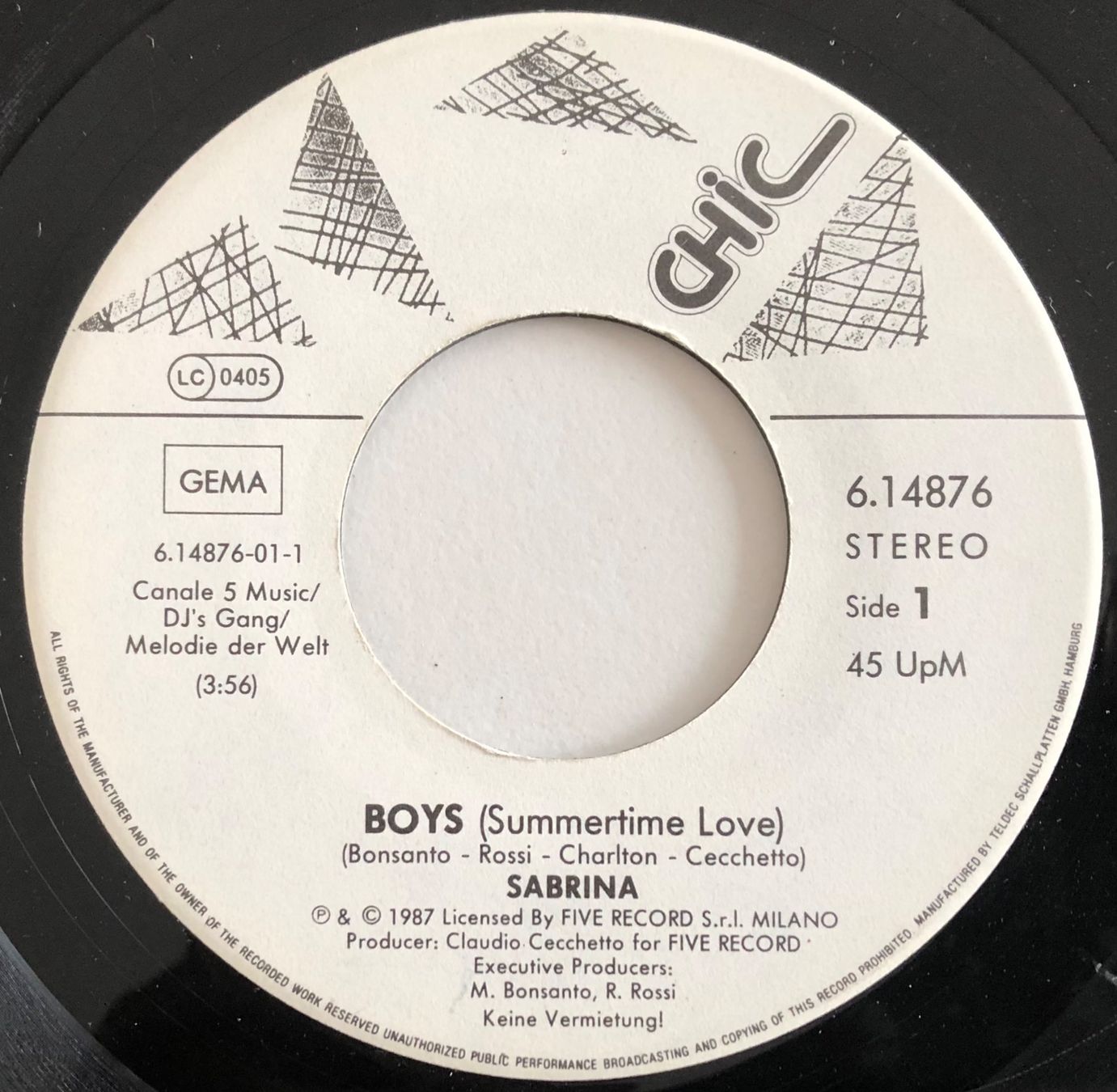 Schallplatten: SABRINA - BOYS – Gebraucht aus Poliez-Pittet von Newtown-Records 2