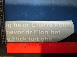 Vinyl Sticker für Tesla - Ig ha dr Charre kouft bevor…