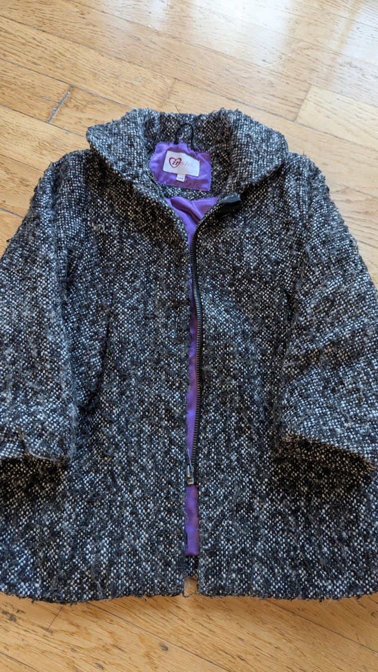 Giacche & Cappotti: Schicker Kurzmantel Tweedlook Gr. 104 – Usato da Zürich venduto da mashustik