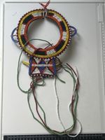 Halsband mit Perlen und Leder Handgemacht Multi-Farben(I27)