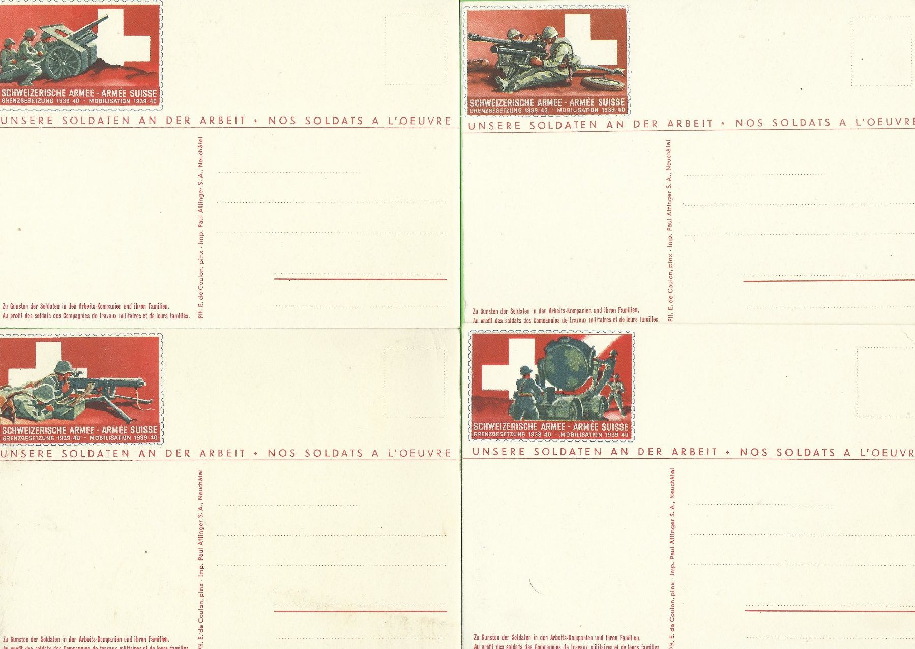 Cartoline postali: Schweizer Armee 1939/40,  13 Postkarten – Usato da Zürich venduto da t24_de 3