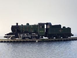 Dampflokomotive 46406 grün N guter Zustand