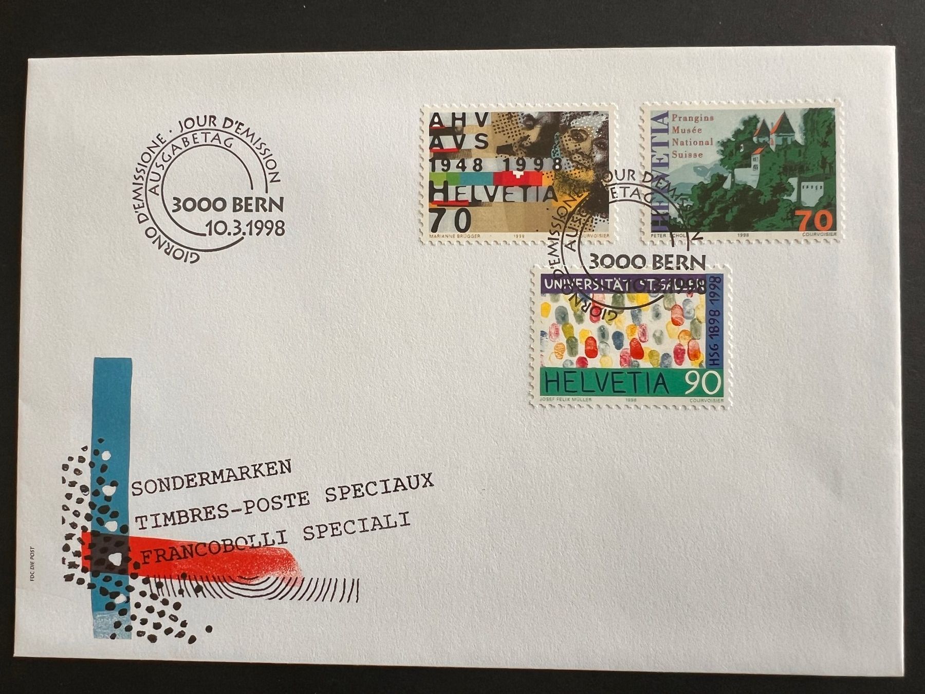 Alle Briefmarken: FDC Brief 1998   (P911) – Gebraucht aus Hinwil von Sidi4
