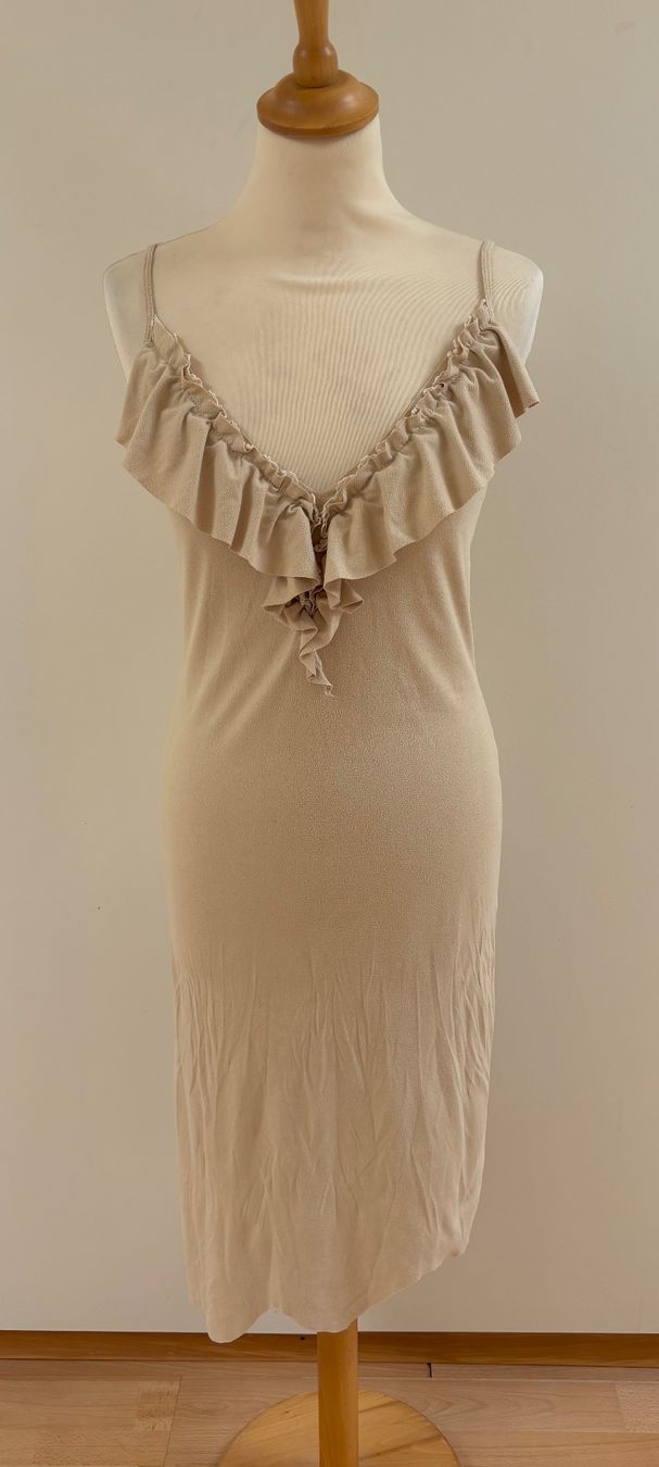 Vestiti: Kleid - Wildleder Imitat - hell beige - Grösse T1 – Usato da Zofingen venduto da Justizia_01