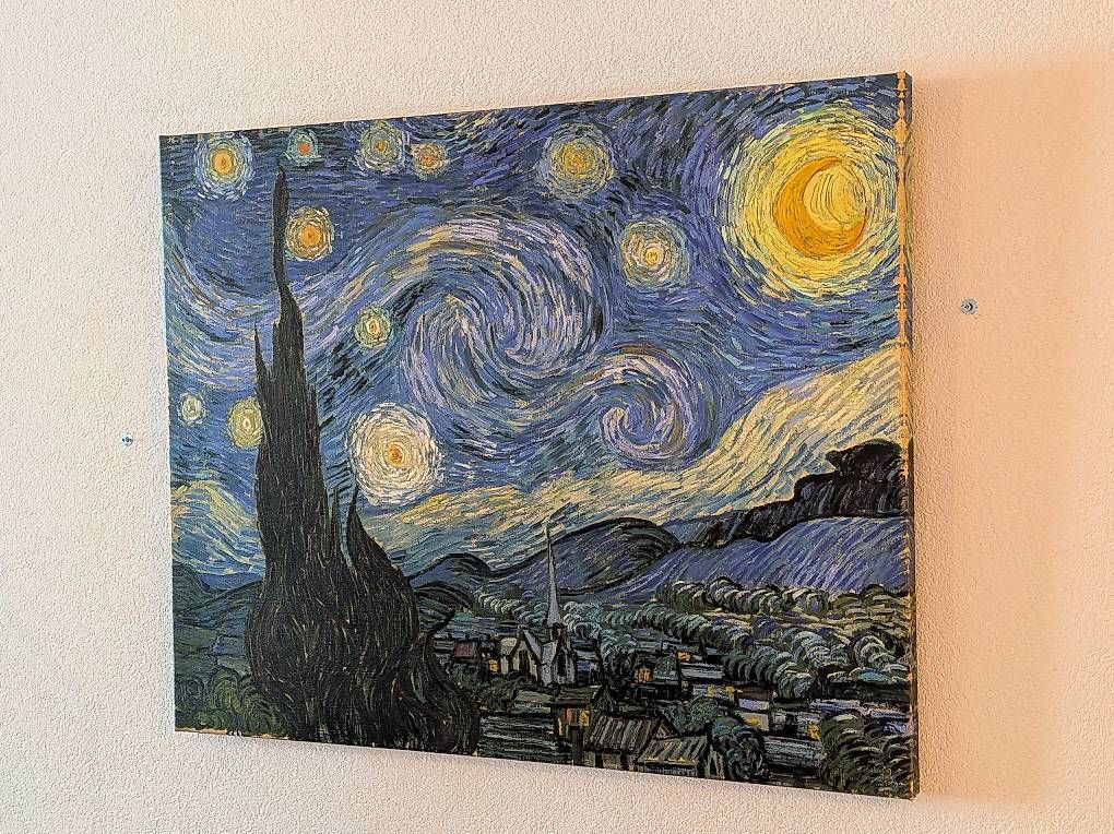 Dipinti: La Nuit étoilée tableau sur toile Van Gogh – Usato da Renens VD venduto da Moussly 3
