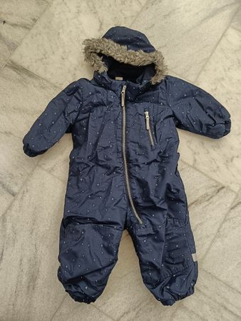 Winter Schneeanzug dunkelblau mit Muster Gr. 80