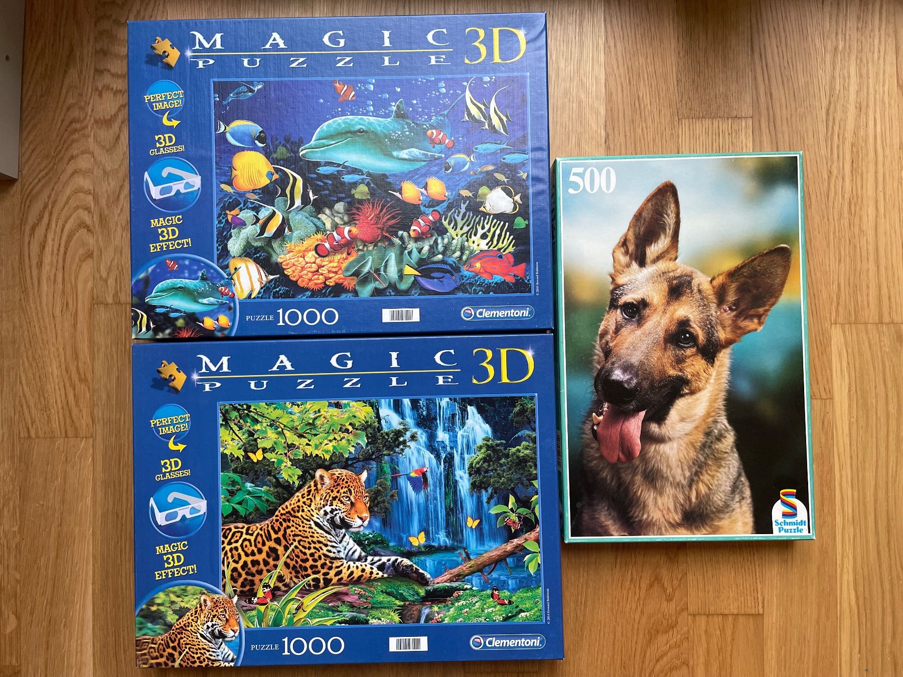 Puzzle: 3x Puzzle 1000/500 Teile – Usato da Dübendorf venduto da VSAngel