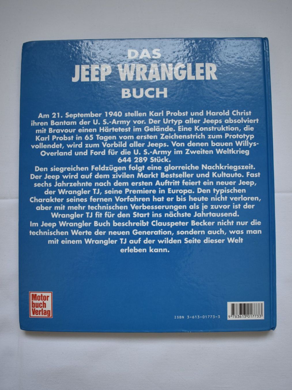 Bücher: Jeep Wrangler Buch - 1. Auflage 1996 – Gebraucht aus Speicher von Indigoblau_3 1