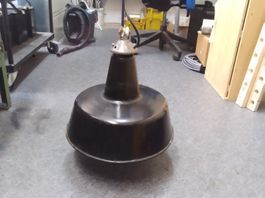 Vintage Industrielampe Emaille Plafonnier Deckenlampe