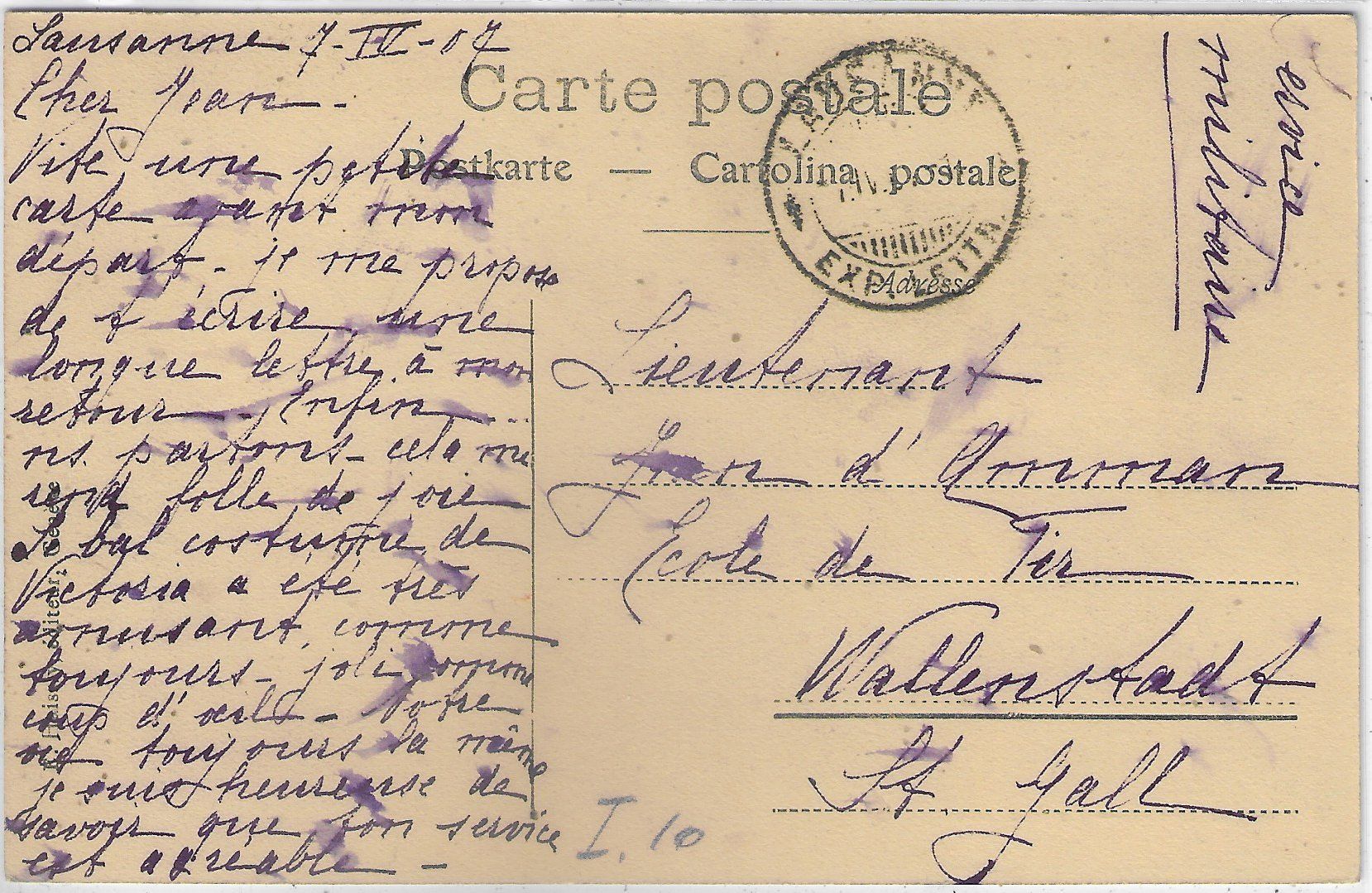 Cartoline postali: Lac Leman - La Vaudaire – Usato da Ettingen venduto da Kartenplanet 1