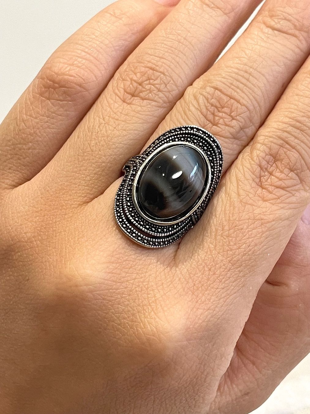 Bagues: Echter, sehr transparenter Achat-Ring – Neuf avec emballage d'origine à Schiers par sisikristall 1