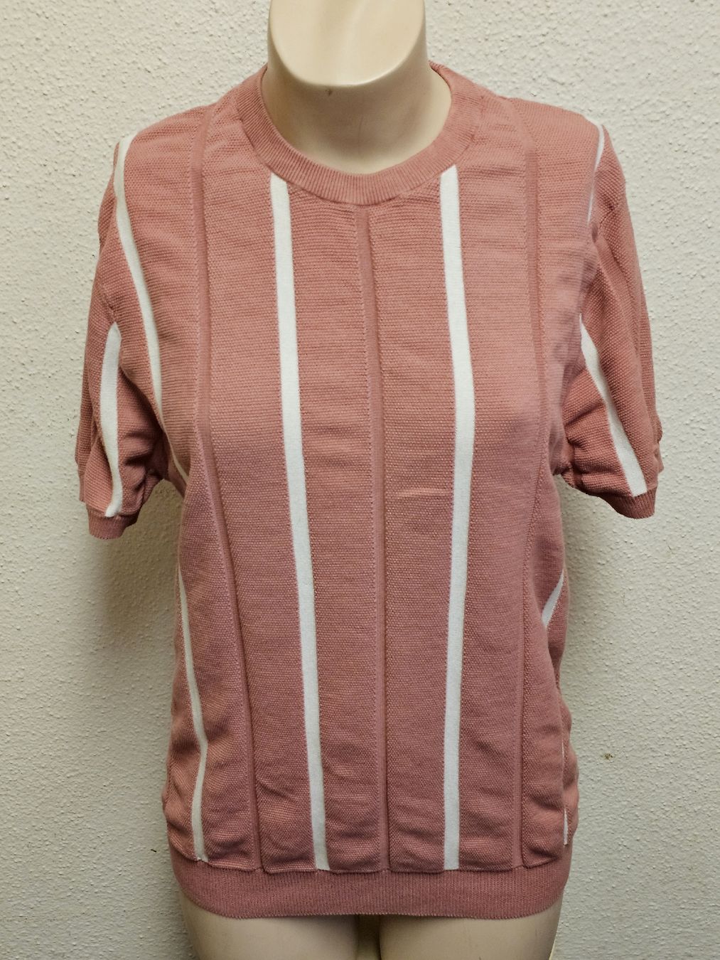 Primark T-Shirts: PRIMARK Damen Strickshirt Altrosa Weiß Gestreift Gr. M – Gebraucht aus Urdorf von ole_mrp9