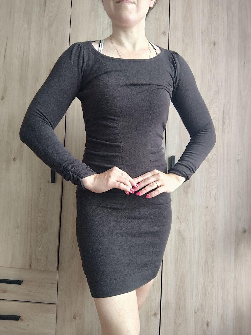 Mango Vestiti: Brown Long Sleeve Mini Dress - Size S - Mango – Usato da Mägenwil venduto da VintageGirly 2