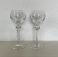 2 x Gläser Weinglas Kristall Glas