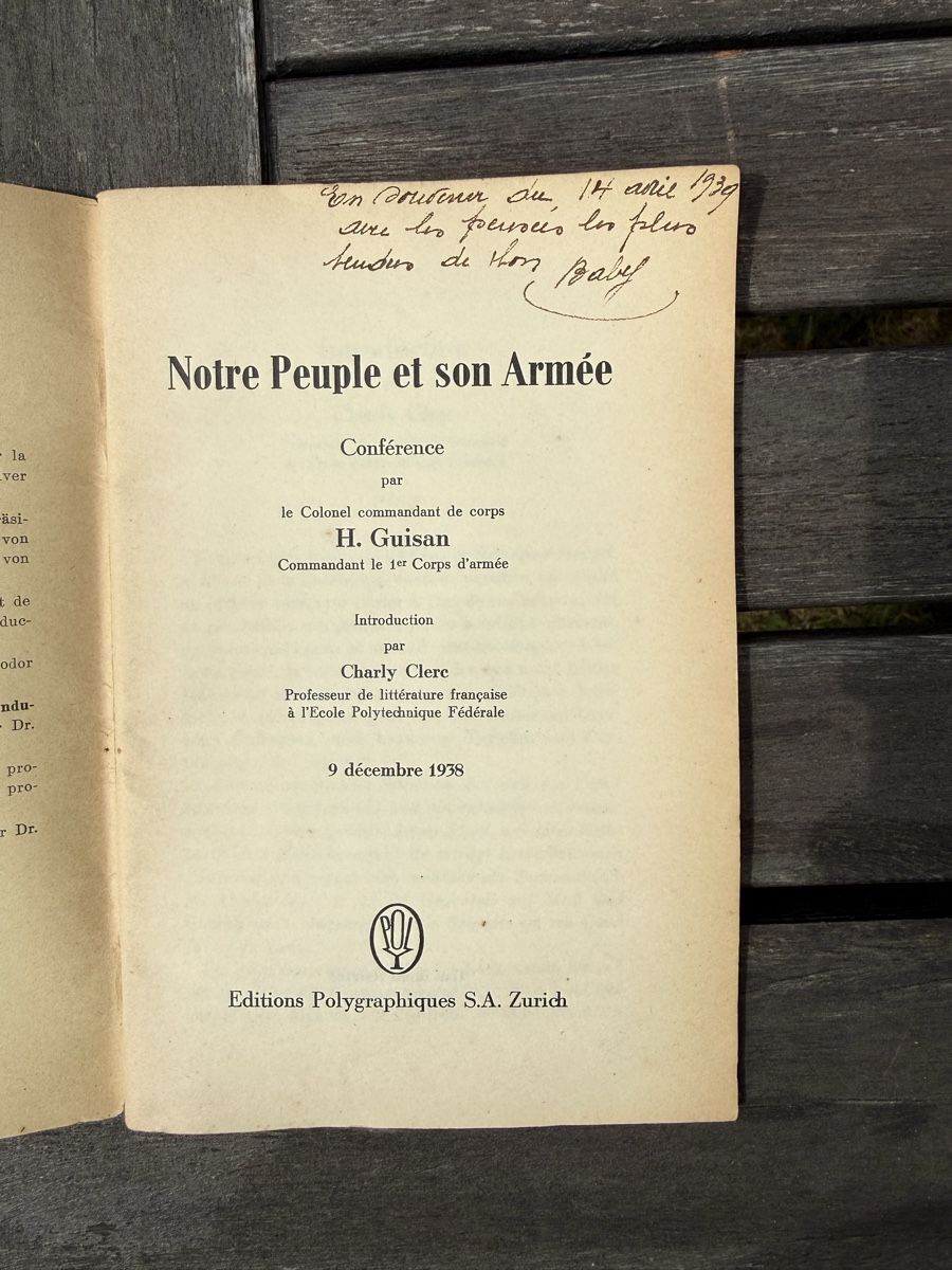 Libri: Brochure "Notre Peuple et son Armee" par H. Guisan – Usato da Fribourg venduto da Ardoffel 2