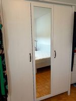 IKEA Brusali Kleiderschrank mit Spiegel, 130x55x190 cm
