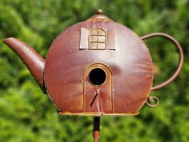 Vogelhaus Kanne Rostoptik 132cm Kanne: ca. 22 x 38cm