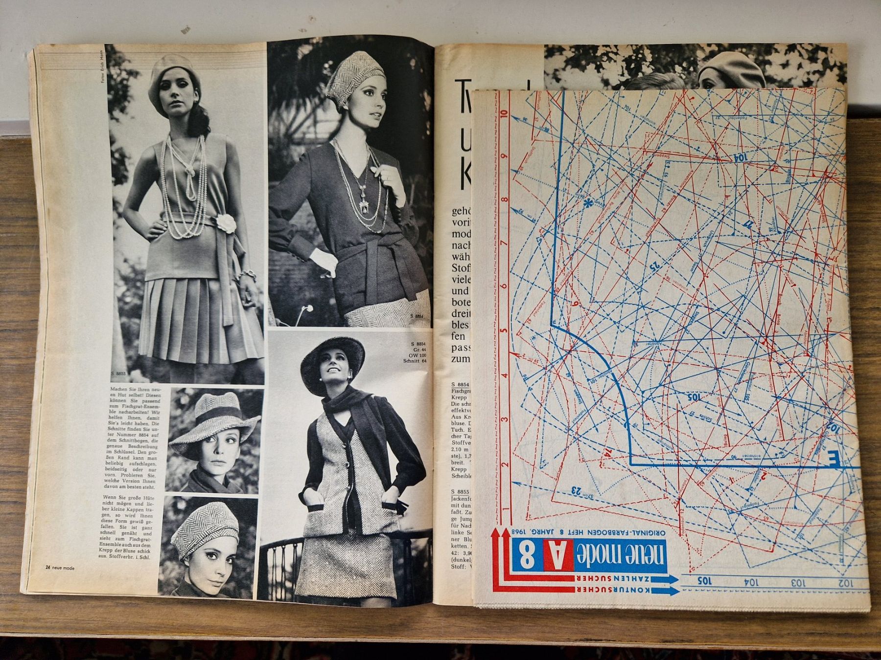 Cartamodelli: Schnittmuster Modeheft 8/1968 – Usato da Mörschwil venduto da wunderkiste44 5