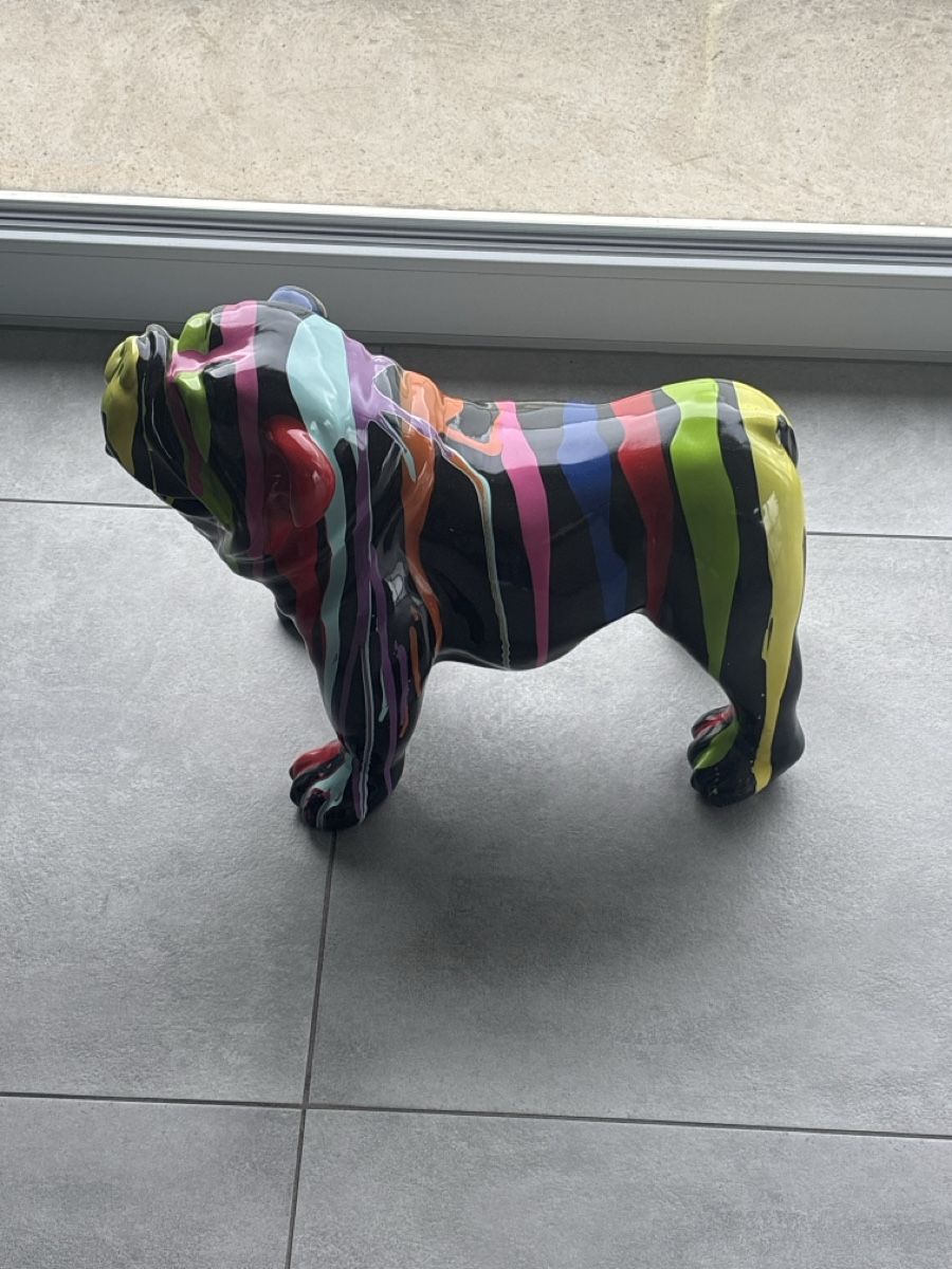 Statuette: Statut chien design colorée - Objet de décoration – Nuovo (secondo la descrizione) da Glovelier venduto da Jubo1 2