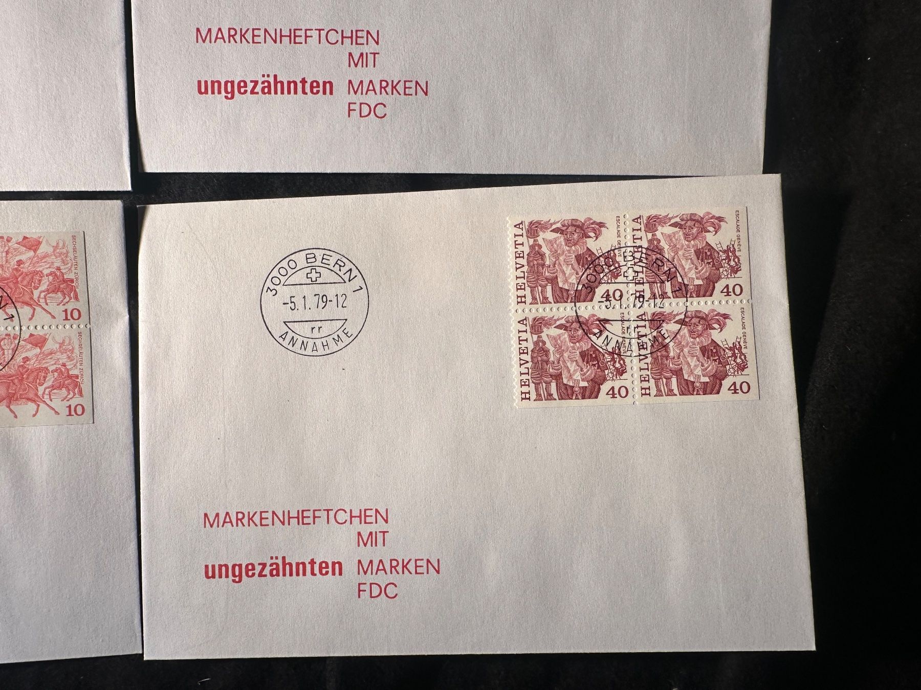 Tutti i francobolli: 1979 Markenheftchen ungezähnt FDC / Sonderbriefe – Usato da Stettfurt venduto da 2442 4