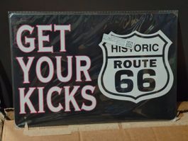 Blechschild Route 66 USA