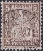Sitzende Nr.30.a sauber von RÜTI (ZH): 2.JULI.1877