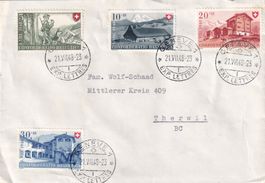 Pro Patria 1948 Satz-Brief von GENEVE 21.VII.48 nach Therwil