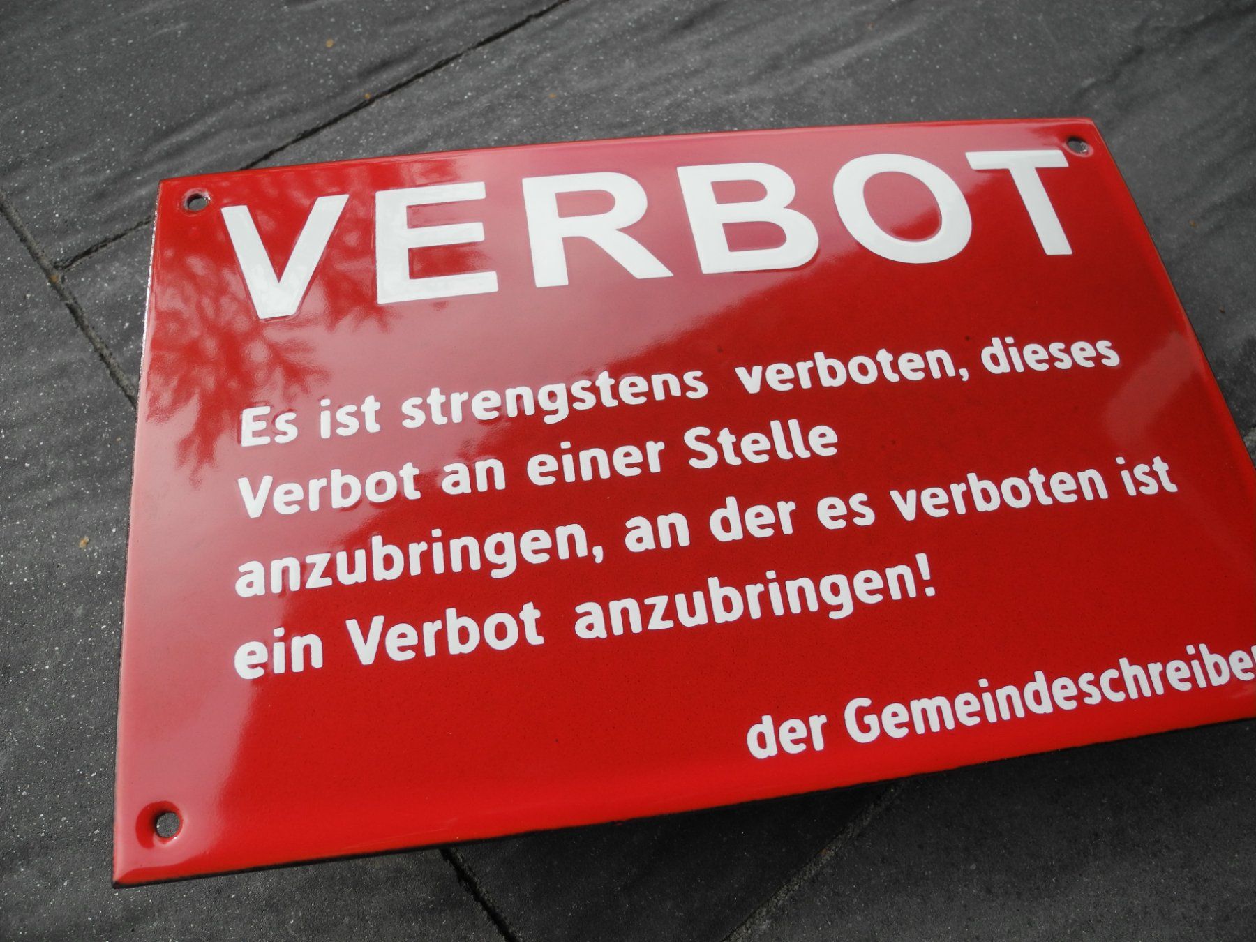 Ecriteaux: VERBOTS-EMAILSCHILD – Neuf (Voir description) à Reinach AG par Huckleberrysix 3