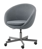 Office Chair Grey Swivel Adjustable Height Good Condition