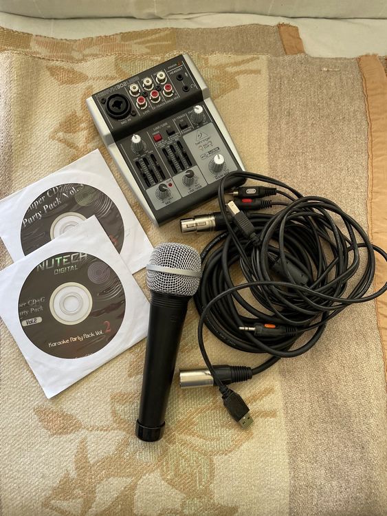 Karaoke Set mit Behringer Xenix 302 Shure SV 100 Nutech CD‘s Kaufen