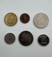 Sammlung von 6 internationalen Münzen