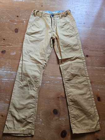 NEU dünne, schöne, gelbe Stoffhosen wie Petit Bateau 8j