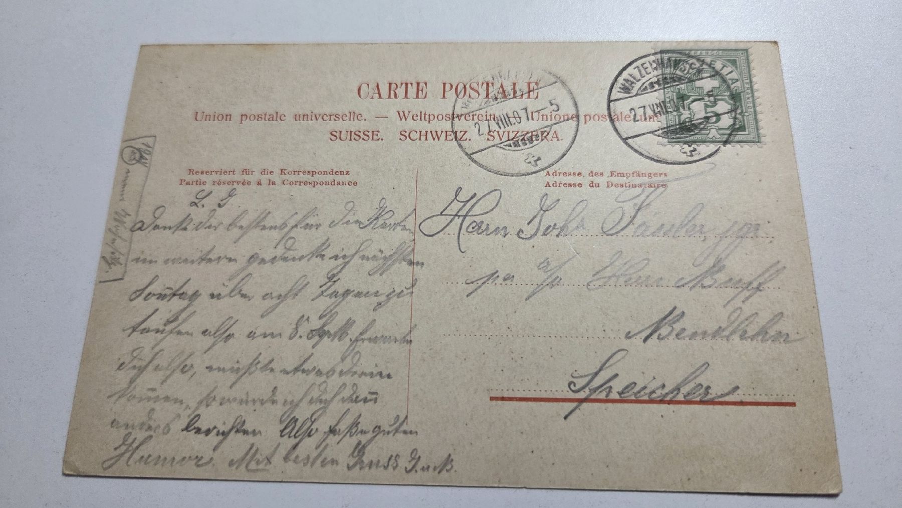 Cartes postales: 1907 Ansichtskarte Walzenhausen Kloster – D'occasion à Arni AG par Moth68 1