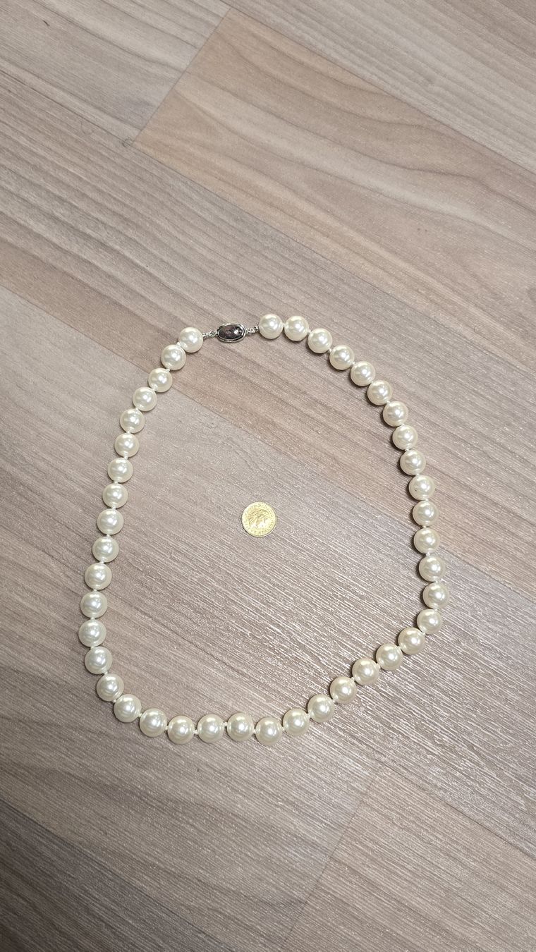Perlen (unechte): Collier de perles élégant - fermoir argent 0.925 – Gebraucht aus Cressier NE von Oldwatch94 5