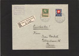 Pro Juventute Nr.36 + FM  Nr.153 ,Basel -Bern, 19.4.1926