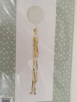 Wabenball mit Tassel, weiss/gold, DEPOT - Schnäppchen!