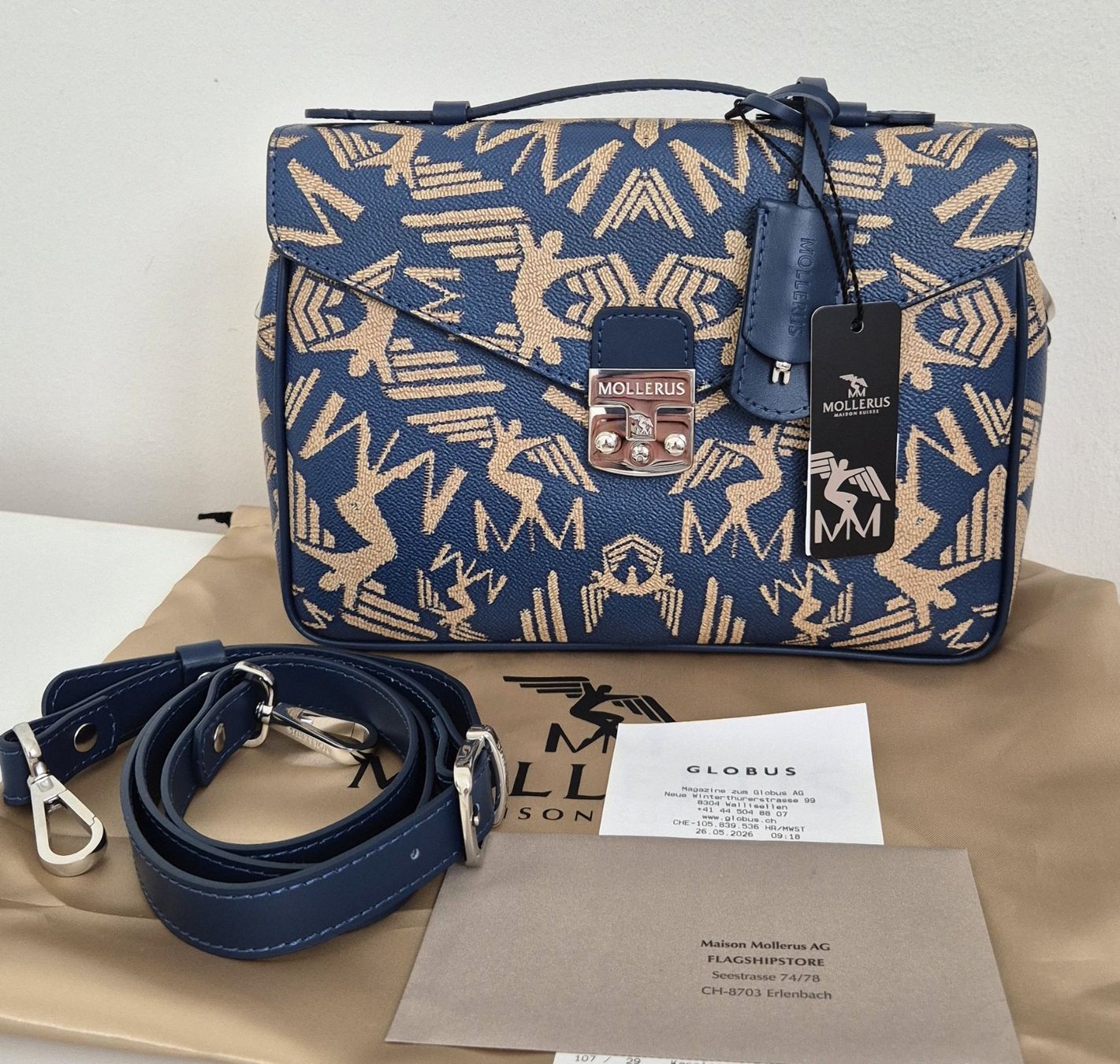 Maison Mollerus Borse da donna: Original Maison Mollerus 'MARLY' Maze Deep Blau, neu ab 1.-- – Nuovo e nell'imballaggio originale da Pfäffikon ZH venduto da Noelsa 1
