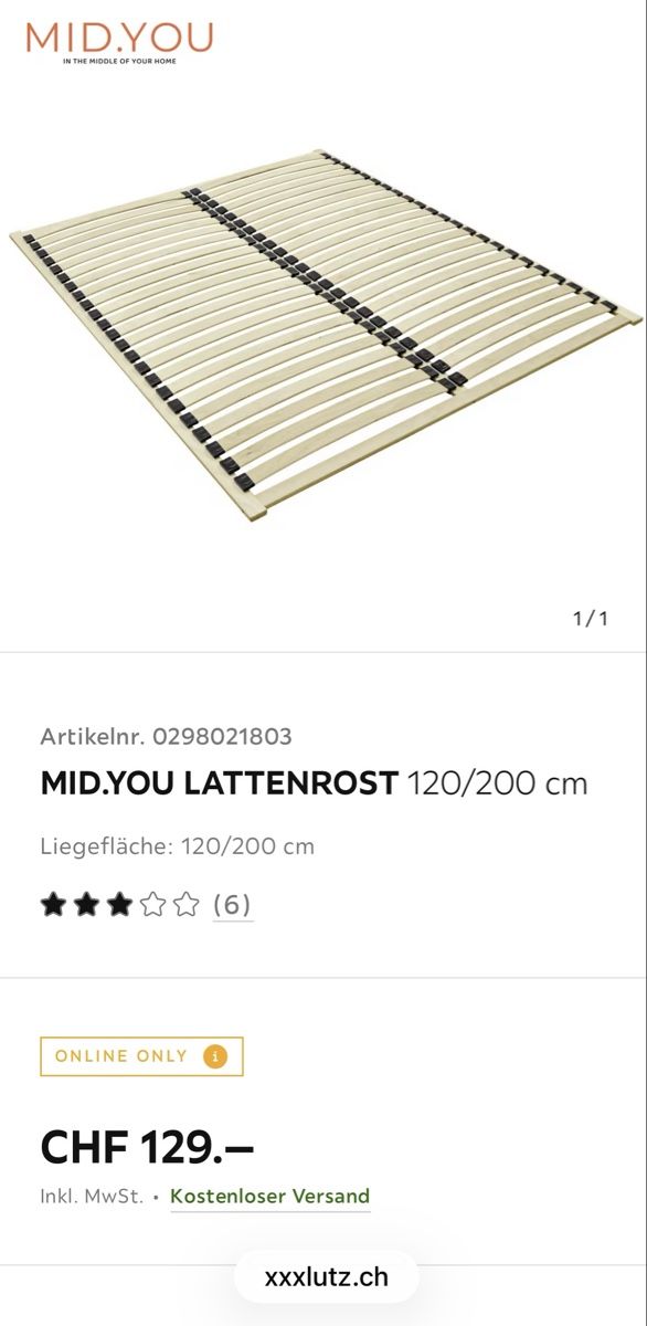 Reti a doghe: Lattenrost 120x200 NEU – Nuovo (secondo la descrizione) da Buckten venduto da Lucky532 2